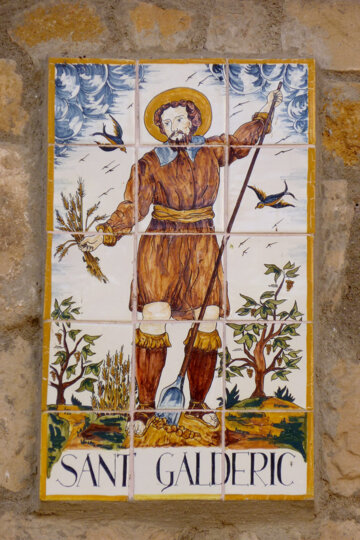 Plafó de ceràmica de Sant Galderic a Ulldemolins
